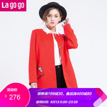 lagogo 圓領(lǐng) 長(zhǎng)袖 女 短外套 口袋