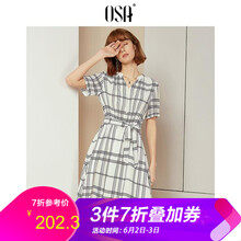 元素,流行,新款,黑白格連衣裙,趨勢,韓版,樣式