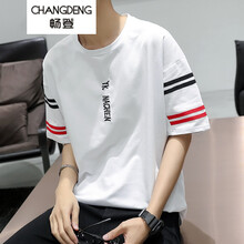 暢登（CHANGDENG） 短袖 男士T恤 4桿白色 