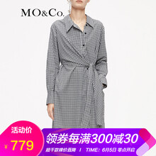 黑白格襯衫連衣裙
