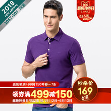 七匹狼（SEPTWOLVES） 長(zhǎng)袖 男士T恤 501深紫色 