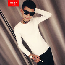 快樂(lè )嘉人 長(cháng)袖 男士T恤 白色 XL，L，XXXL，XXL，M