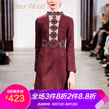 Fleur Wood  釘珠，貼布，立體裝飾 連衣裙