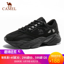 駱駝（CAMEL）跑步鞋黑色 男款A(yù)832318895  