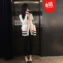 雙口袋毛衣女
