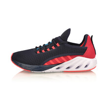 李寧（LI-NING）跑步鞋夜空藍/熒光焰紅 