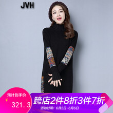 黑色小高領(lǐng)連衣裙
