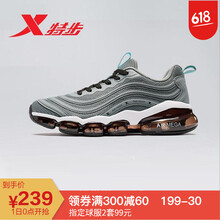 特步（XTEP）跑步鞋881219119562灰綠（男款） 