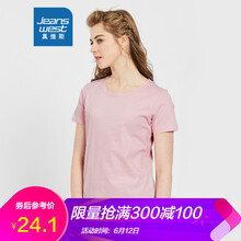 真維斯（Jeanswest） 貼布 短袖 T恤 女 圓領