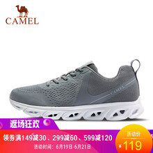 駱駝（CAMEL）跑步鞋 A912304015，中灰，男款  