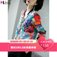 米思陽（missshine） 圓領(lǐng) 長袖 女 短外套 印花
