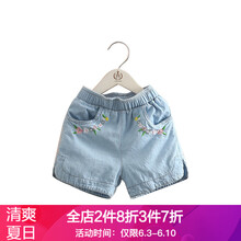 女童牛仔中短褲