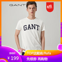 GANT 短袖 男士T恤 白色-113 