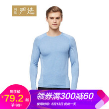 網(wǎng)易嚴(yán)選 長(zhǎng)袖 男士T恤 藍(lán)色 