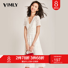 梵希蔓（vimly） 純色 花邊 連衣裙
