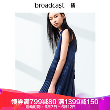 播（broadcast） 純色 不對稱，深V款，不規(guī)則，燕尾，露背，立體剪裁，褶皺，蝴蝶結(jié) 連衣裙