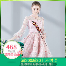 艾麗絲童話 純色 蕾絲 連衣裙