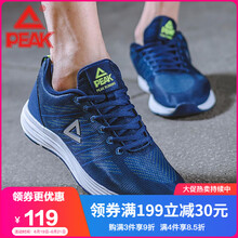 匹克（PEAK）跑步鞋明月藍/熒光綠 39