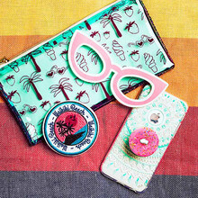 PopSockets 手機(jī)支架 海娜骷髏 Sugarskull on Linen