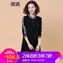 小身材大長(zhǎng)腿，減齡條紋連衣裙