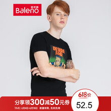 班尼路（Baleno） 短袖 男士T恤 00A純黑-電影海報(bào) 