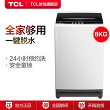 TCL 波輪式 全自動 洗衣機 XQB80-36SP亮灰色