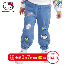 女童kitty牛仔褲