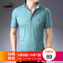 卡帝樂(lè)鱷魚(yú)（CARTELO） 短袖 男士T恤 淺綠 