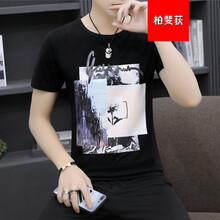 柏斐荻（BYPHYTEE） 短袖 男士T恤 892#黑色QN 