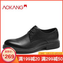 奧康（Aokang）男士黑色881811018 38