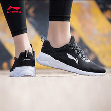 李寧（LI-NING）跑步鞋新基礎(chǔ)黑/熒光炫粉-4 