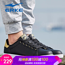 鴻星爾克（ERKE）跑步鞋正黑/金色-男款 44，39，40，41，42，43