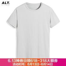 ALTFINEISM 短袖 男士T恤 灰色 