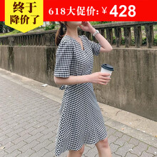 創(chuàng)意女郎（CREATIVITY-GIRL） 格子  連衣裙
