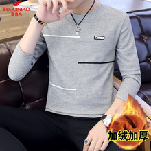 富貴鳥（FUGUINIAO） 長(zhǎng)袖 男士T恤 灰色002/加絨 XL，L，XXL，XXXL，M
