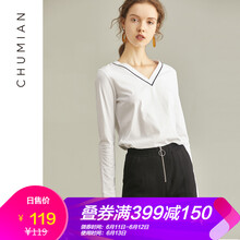 初棉  短袖 T恤 女 V領(lǐng)