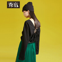 森宿 露背 短袖 T恤 女 圓領(lǐng)