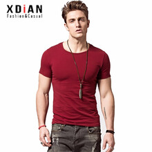 續(xù)點(diǎn)（XDIAN） 短袖 男士T恤 棗紅圓領(lǐng) 