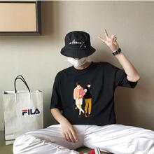 卓唯一特 短袖 男士T恤 黑色（兩個(gè)酷boy） 