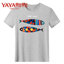 鴨鴨（YAYA） 短袖 男士T恤 灰色雙魚(yú) 