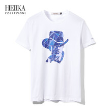 海一家（Hieiika） 短袖 男士T恤 漂白花紋P5 