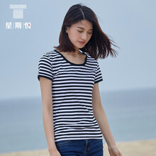 星期悅（Weekyue） 短袖 男士T恤 黑色—女裝 