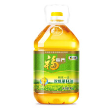 福临门 食用油 双低菜籽油5l/桶精炼一级 色拉油煎炒烹炸 5l