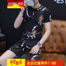 古萊登（GODLIKE） 長袖 男士T恤 小狗黑 