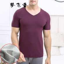 夢(mèng)飛香 短袖 男士T恤 棗紅 XL，4XL，L