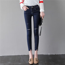 新薇麗（Sum Rayleigh） 高腰 鉛筆褲/小腳褲 女 九分褲 牛仔褲