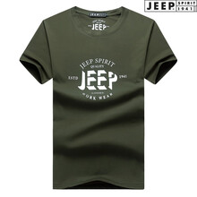 Jeep 短袖 男士T恤 818-3軍綠色 