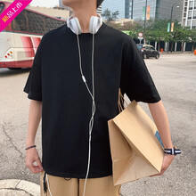 森馬（SEnMA） 五分袖 男士T恤 森馬專柜官網(wǎng)正品森馬黑色旗艦店 