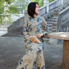 亂在江南 動物 口袋，紐扣，印花 連衣裙