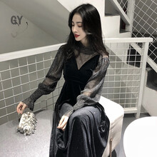 親嘴兔 純色 亮片 連衣裙